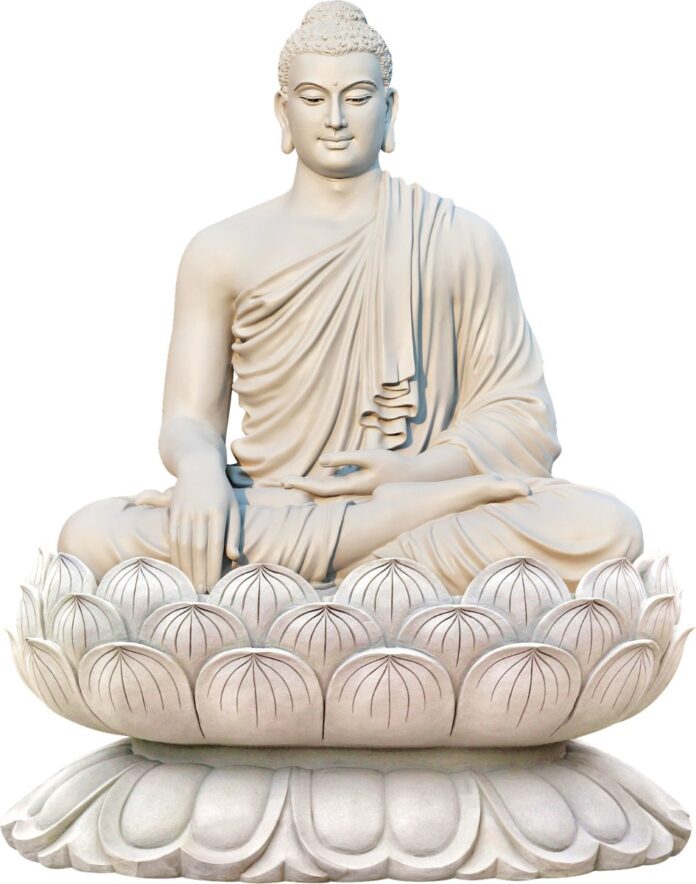 Tượng Phật ngồi trên đài sen