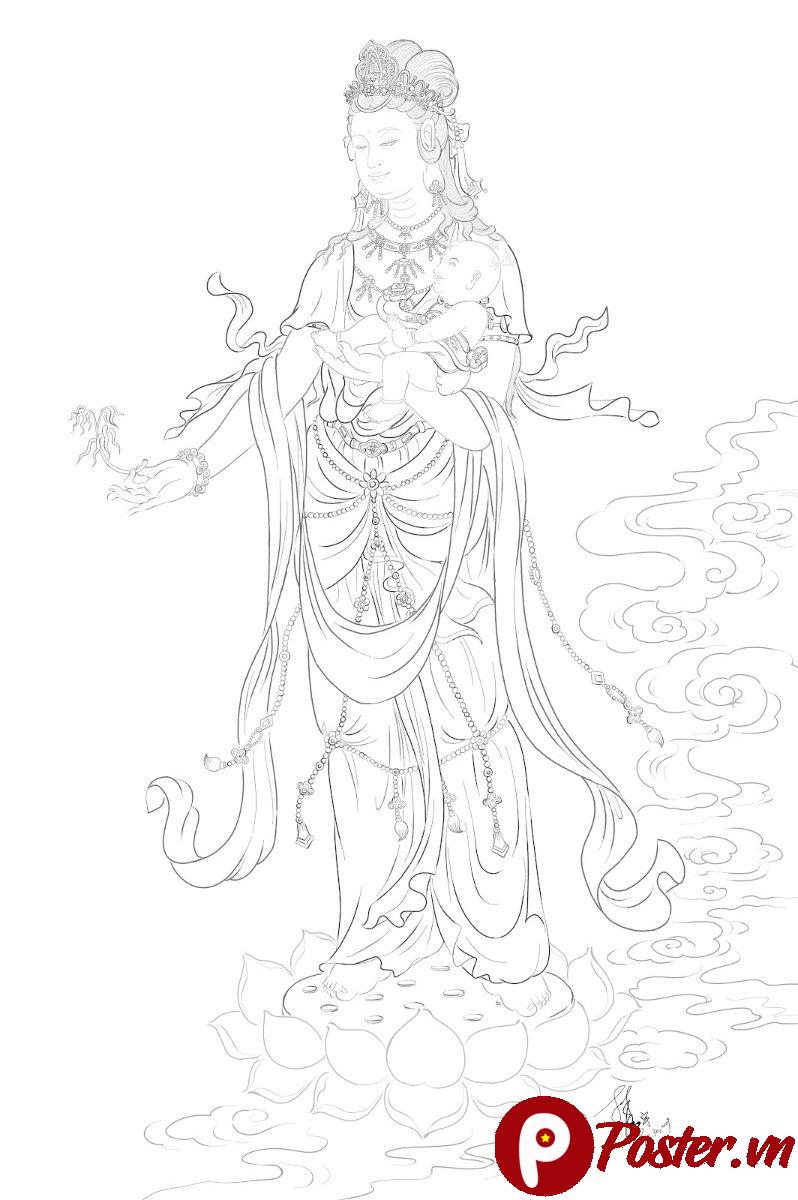 Tranh Phật chất lượng cao in ấn