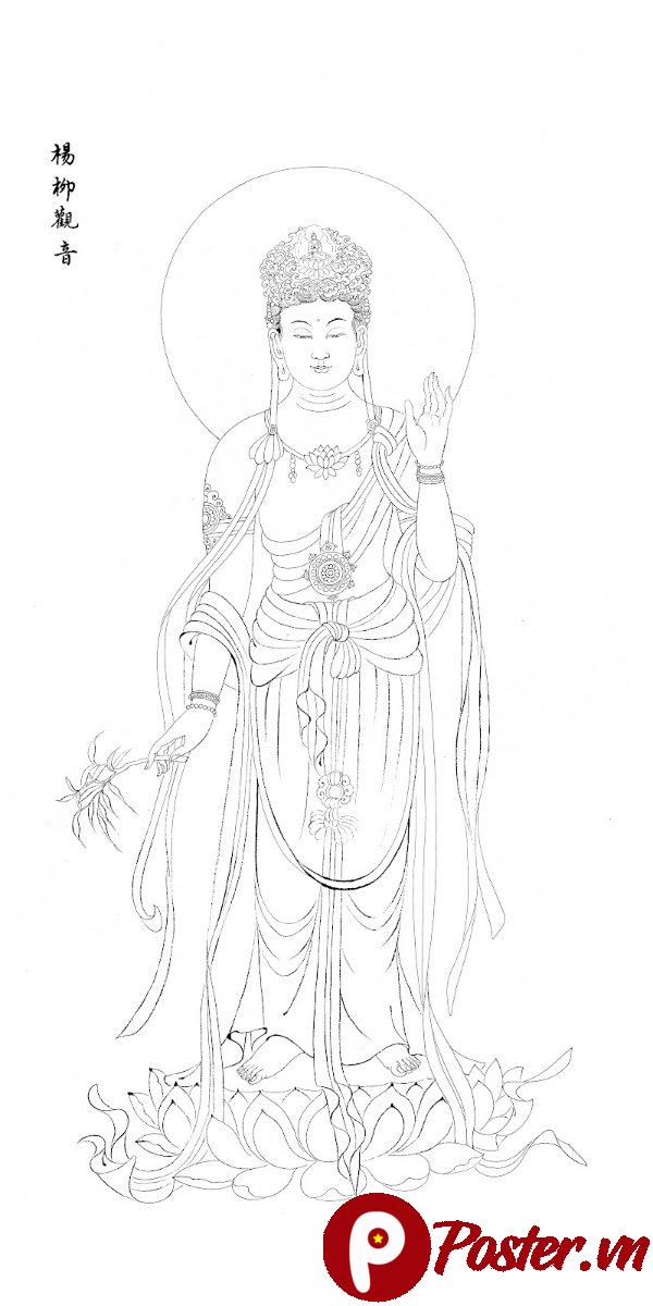 Tranh Phật Quan Âm Bồ Tát
