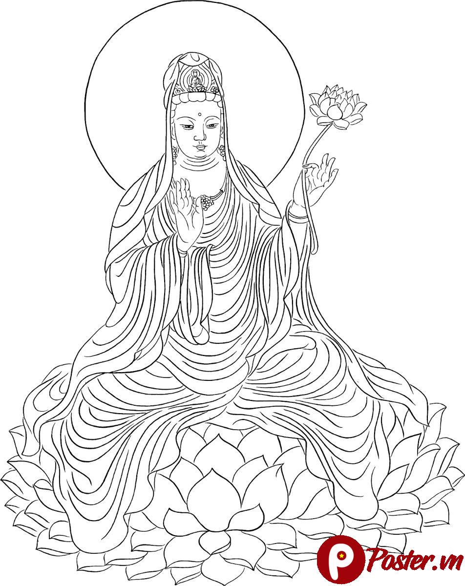 Tranh Phật Quan Âm chất lượng cao