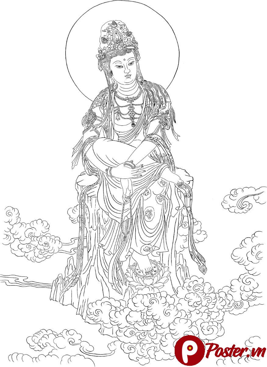 Tranh Phật Bà Quan Âm chất lượng cao