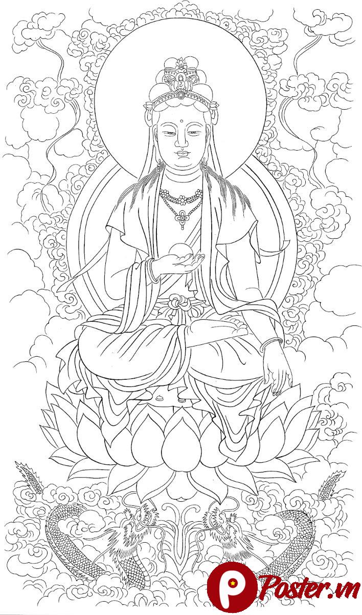 Tranh Phật Quan Âm chất lượng cao