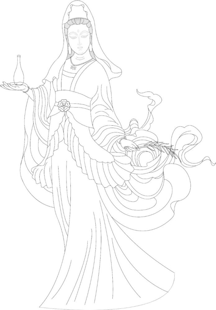 Tranh Phật Quan Âm chất lượng cao