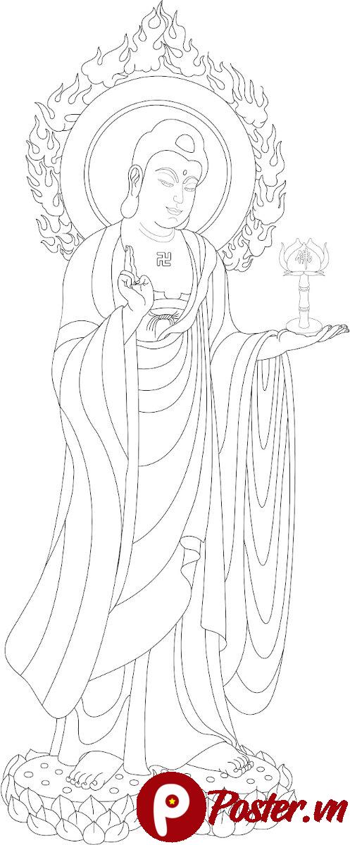 Tranh Phật chất lượng cao vector