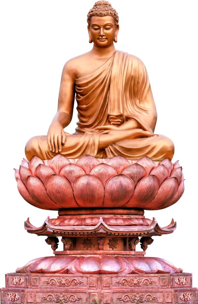 Tượng Phật trên đài sen