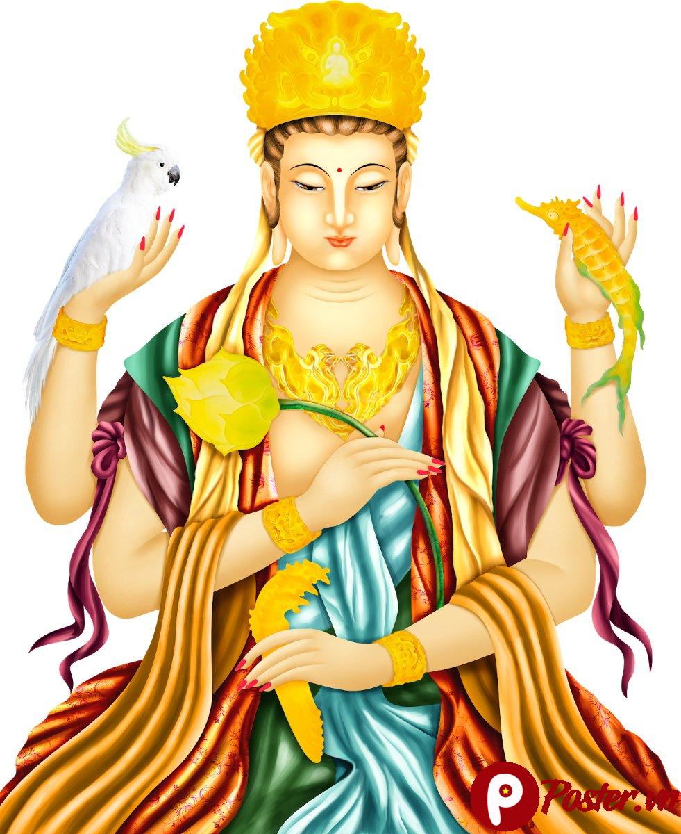 Tranh Phật Quan Âm chất lượng cao