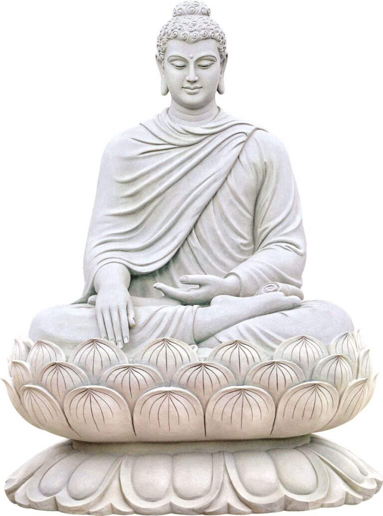 Tượng Phật ngồi trên đài sen