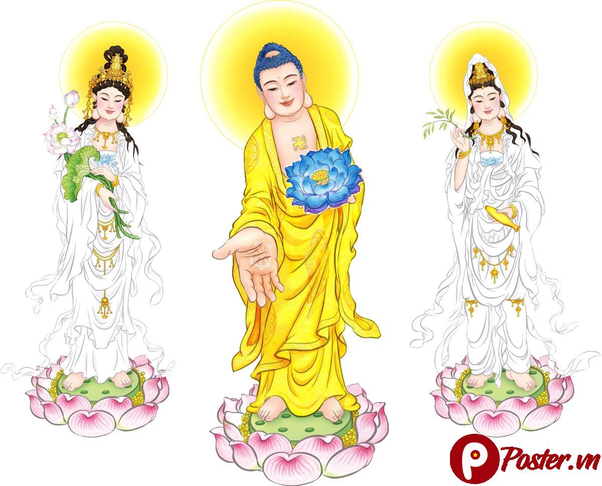 Tranh Phật Di Lặc Vector Vàng - Chi tiết 1