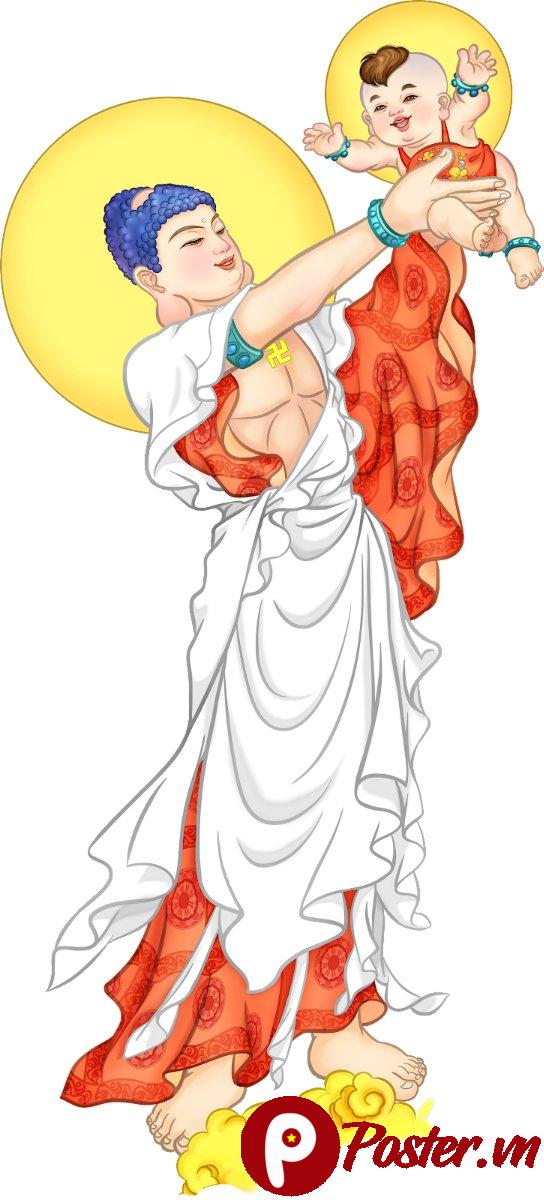 Tranh Phật Di Lặc Vector Vàng - Chi tiết 3