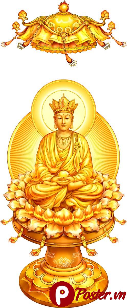 Tranh Phật Giáo Địa Tạng Vương Bồ Tát - Chi tiết 5