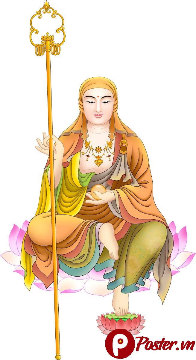 Tranh Phật giáo Địa Tạng Vương Bồ Tát