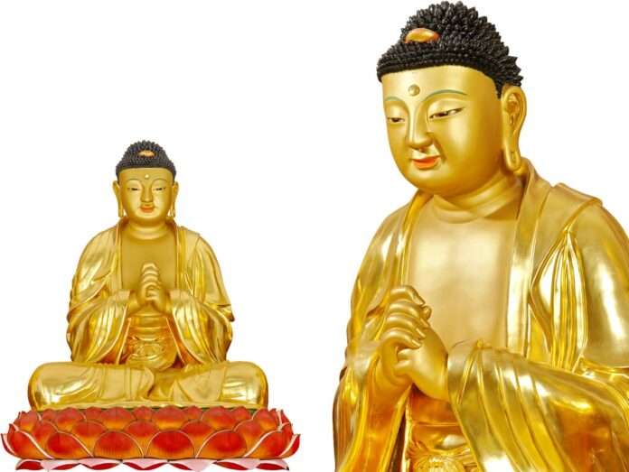 Tranh Phật giáo tượng Phật vector