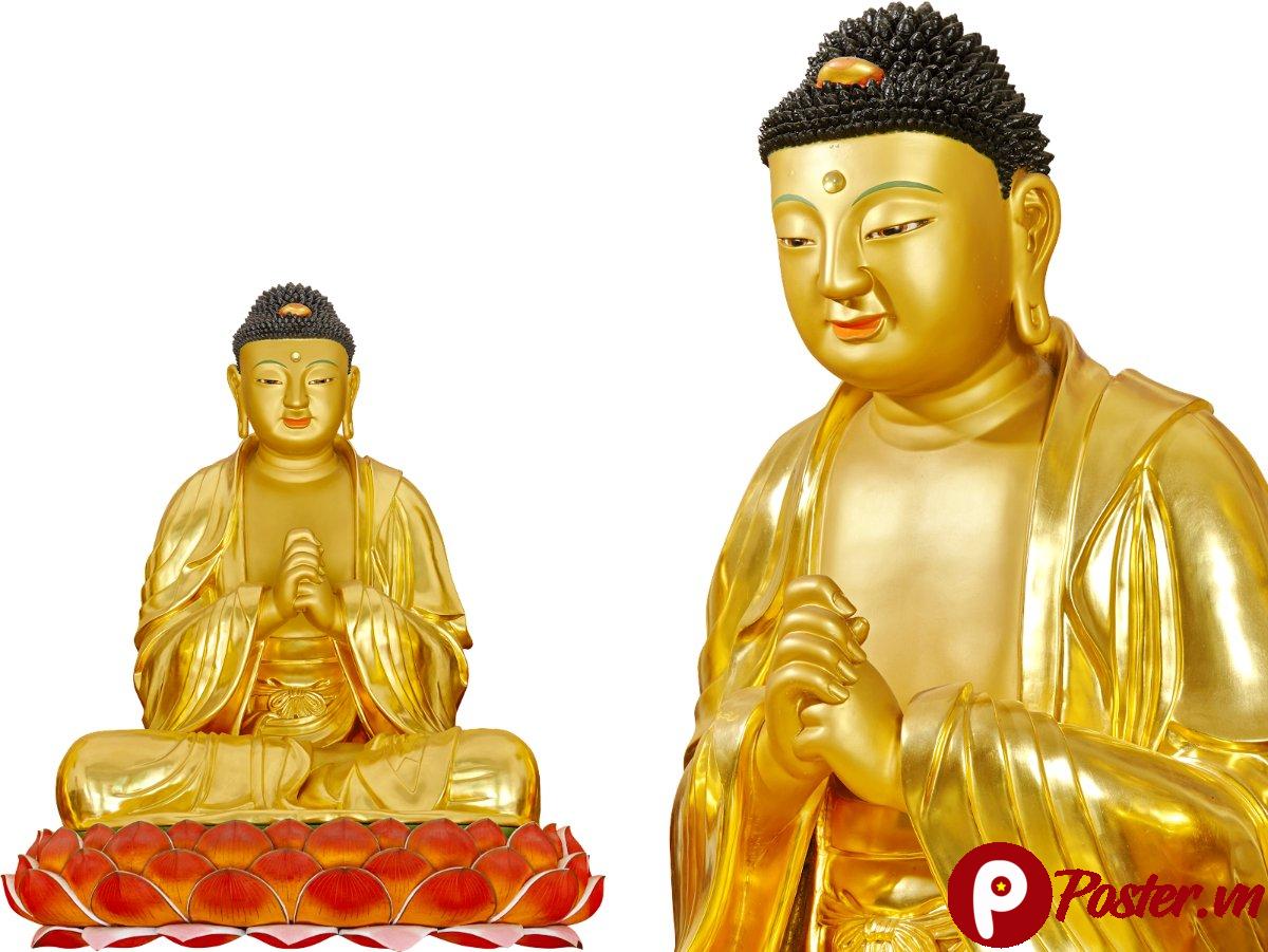 Tranh Phật giáo tượng Phật vector