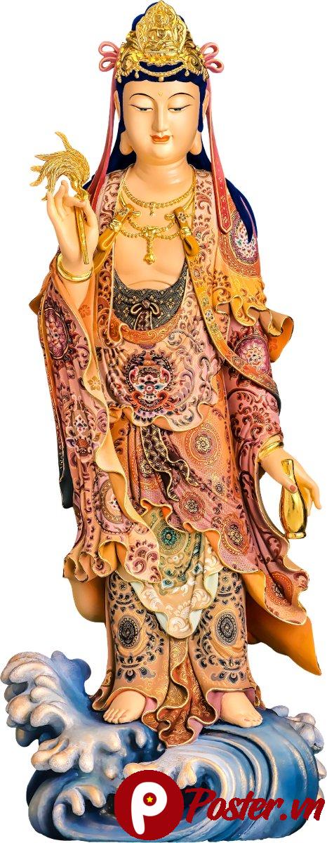 Tượng Quan Âm Bồ Tát trên sóng