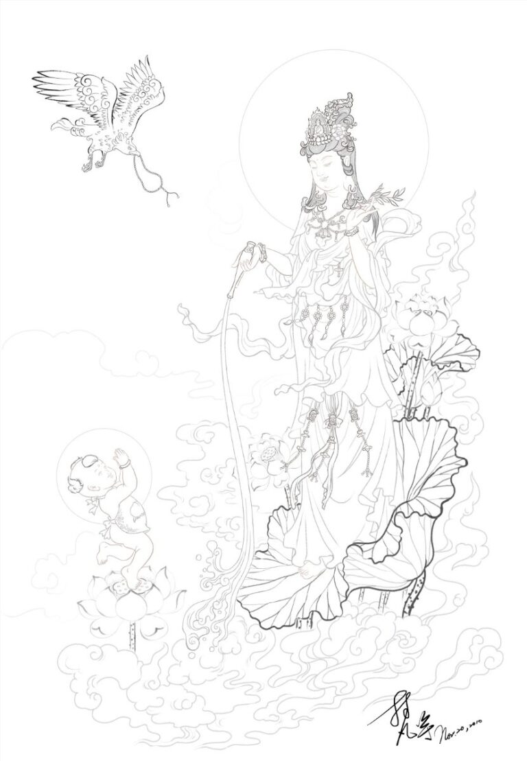 Tranh Phật Quan Âm chất lượng cao