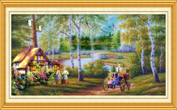 Tranh phong cảnh đồng quê hữu tình