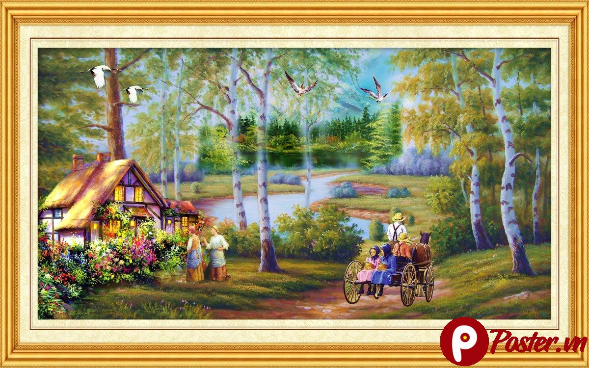 Tranh phong cảnh đồng quê hữu tình