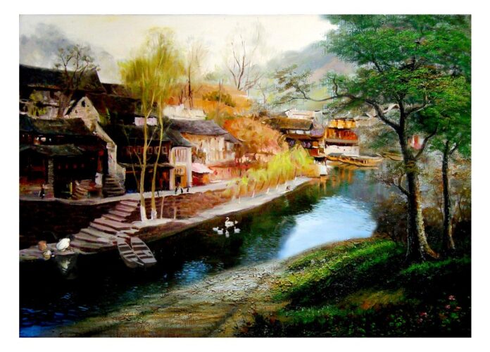 Tranh phong cảnh làng quê 067TCA