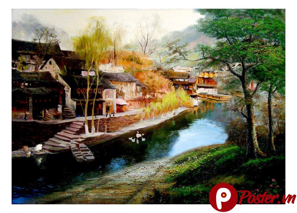 Tranh phong cảnh làng quê 067TCA