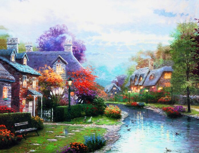 Tranh phong cảnh làng quê