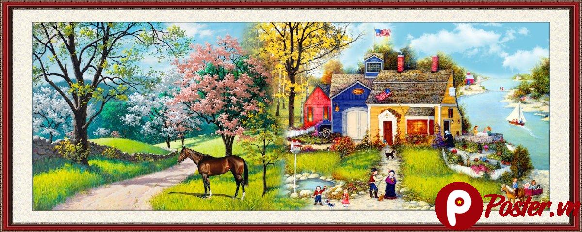Tranh phong cảnh làng quê