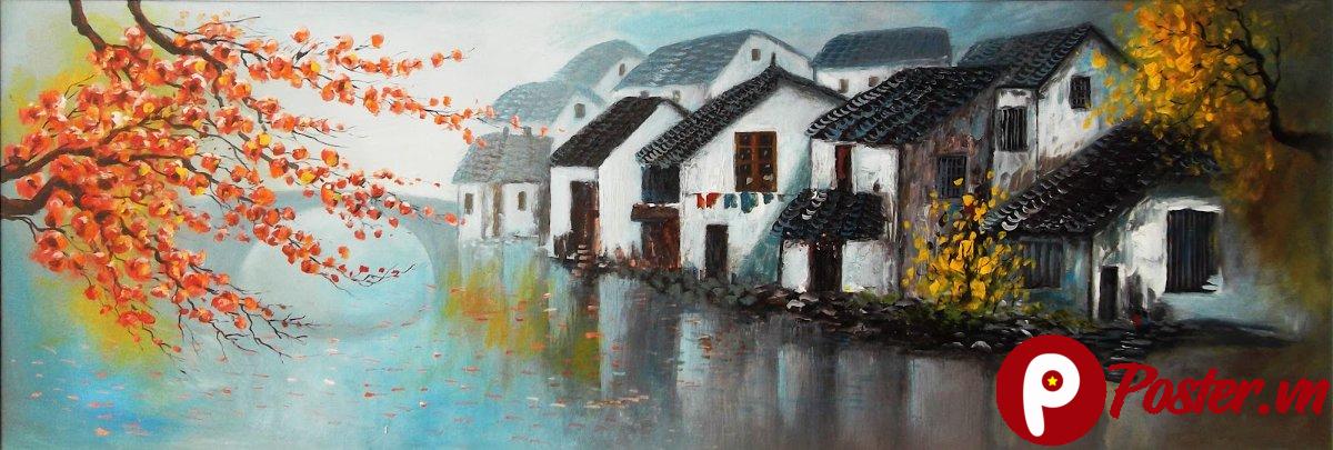 Tranh phong cảnh làng quê Việt Nam