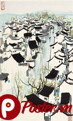 Tranh phong cảnh làng quê