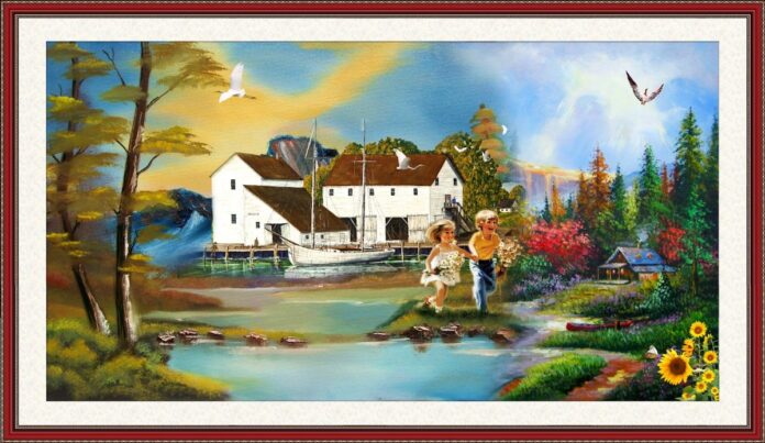 Tranh phong cảnh quê hương hữu tình