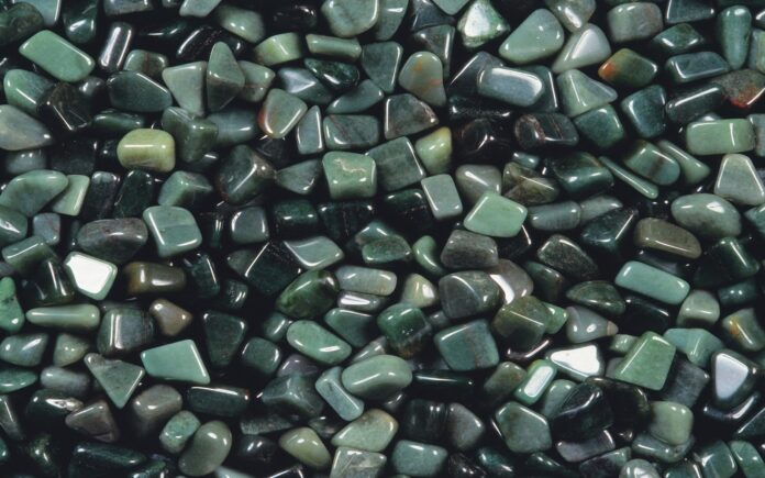 Tranh trang trí đá cuội xanh macro độ phân giải cao 20MB