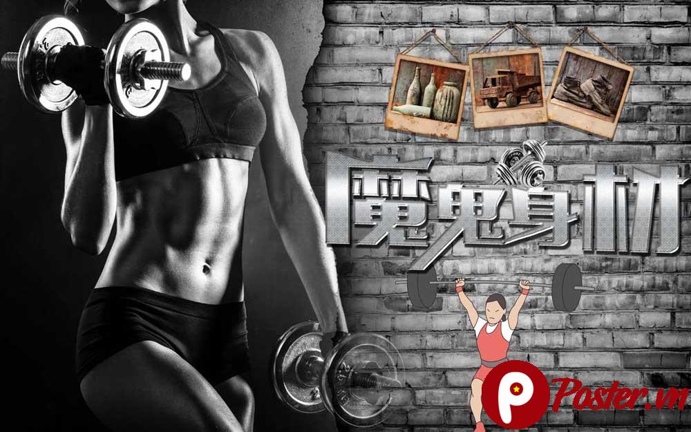 Tranh trang trí phòng gym