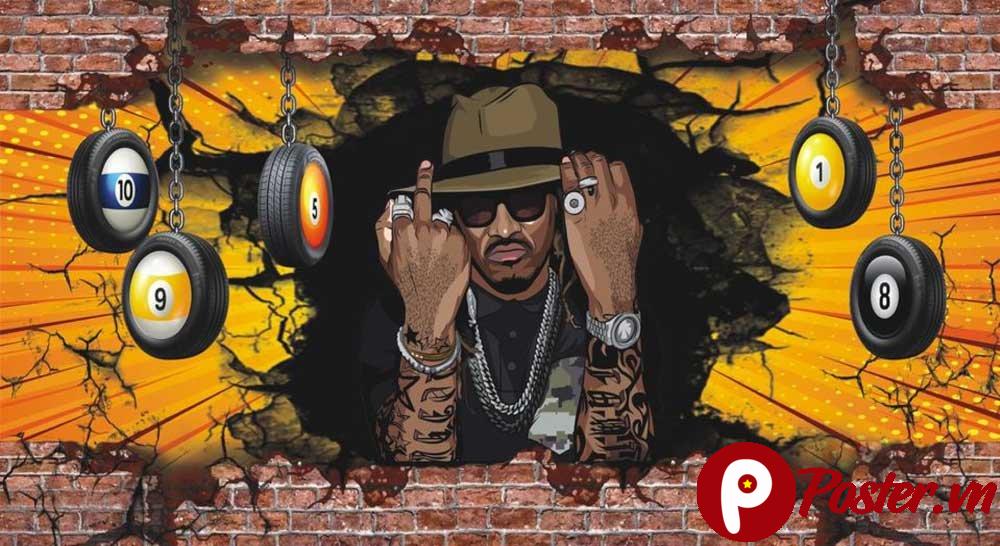 Tranh trang trí quán bida độc đáo