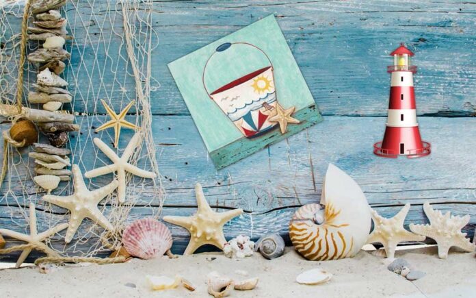 Tranh trang trí quán cafe phong cách biển