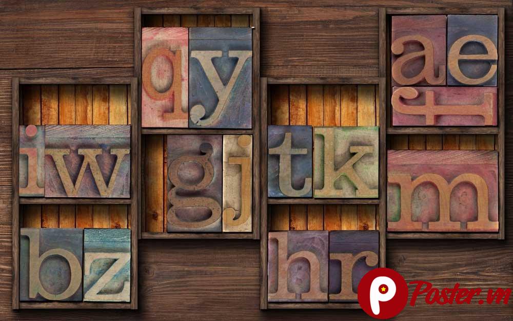 Tranh trang trí quán cafe chữ cái