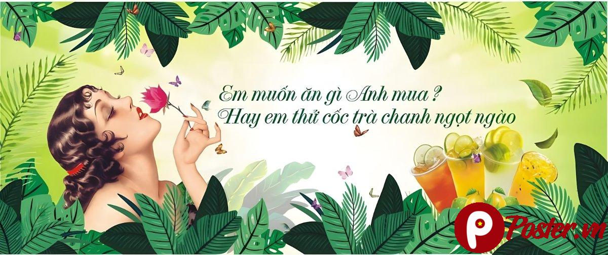 Tranh trang trí quán cafe trà sữa