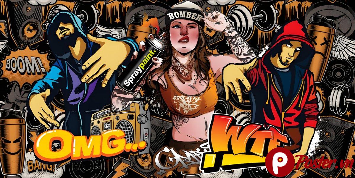 Tranh trang trí quán cafe trà sữa