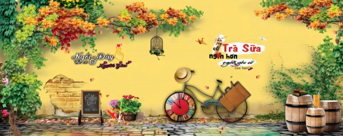 Tranh trang trí quán cafe trà sữa