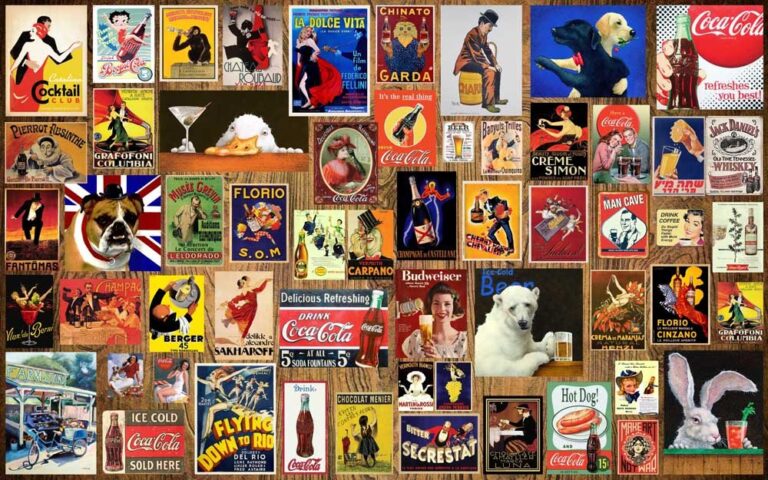 Tranh trang trí quán cafe vintage