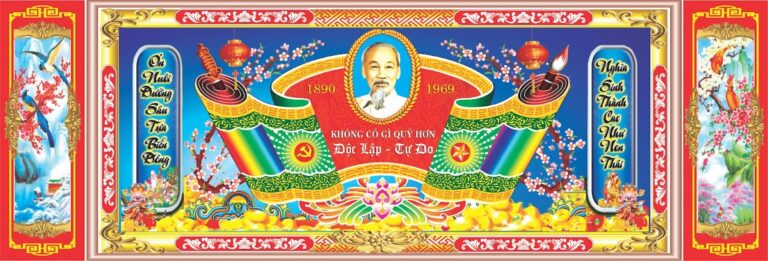 Tranh treo tường Bác Hồ vector