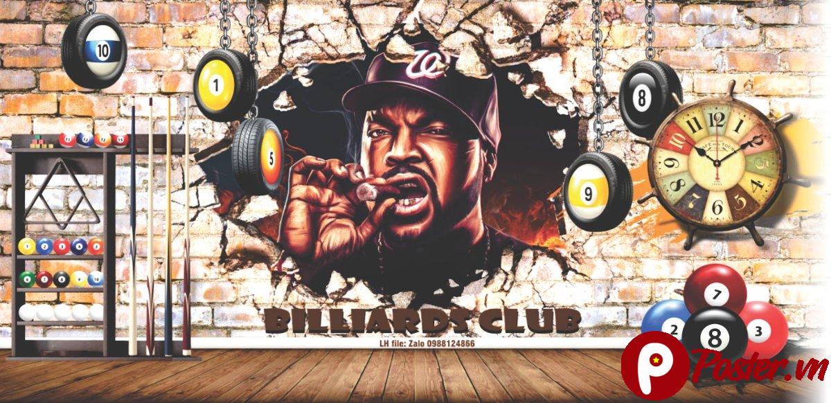 Tranh treo tường Billiards Club