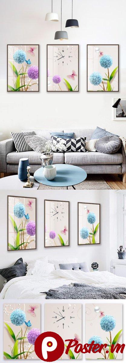 Tranh treo tường hoa bồ công anh