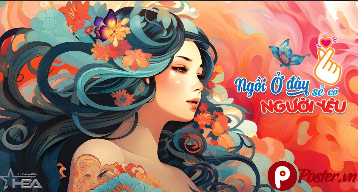 Tranh Tường Nữ Thần Tình Yêu