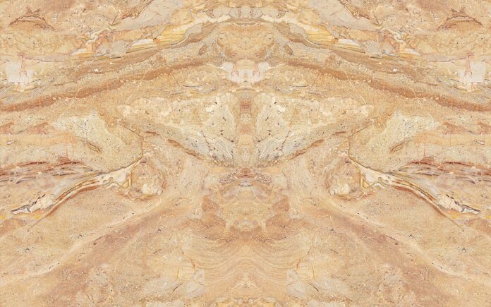 Tranh vân đá đối xứng marble màu vàng kem beige sang trọng dung lượng cao