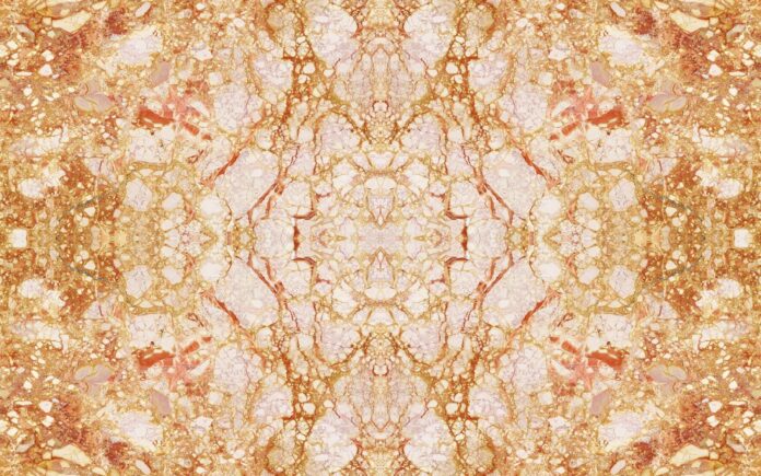 Tranh vân đá đối xứng màu hổ phách sang trọng độ phân giải cao