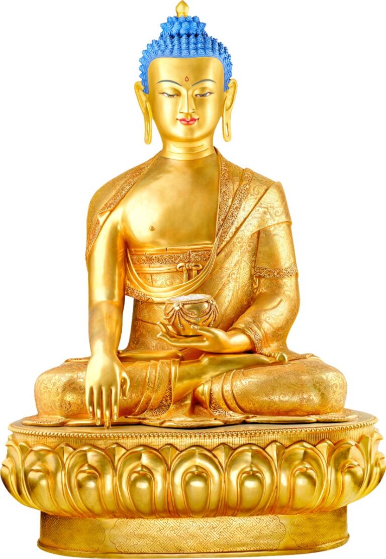 Tượng Phật đẹp mạ vàng