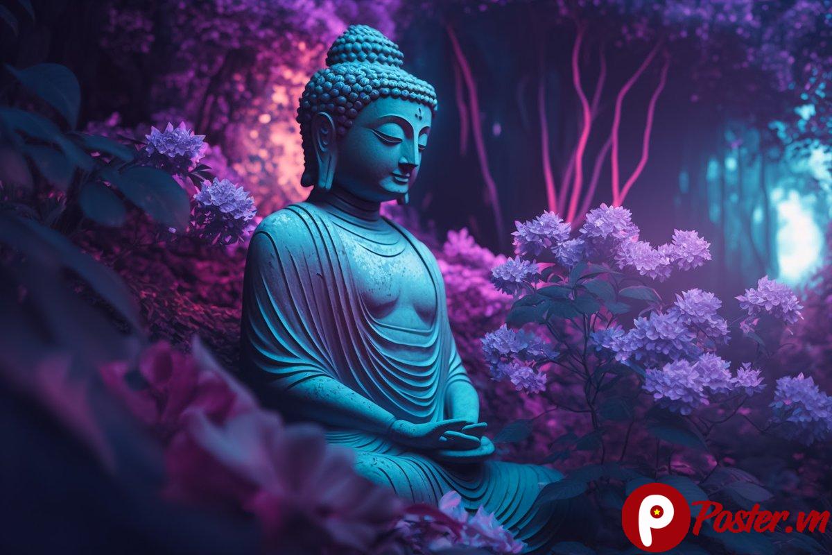 Tượng Phật vườn hoa
