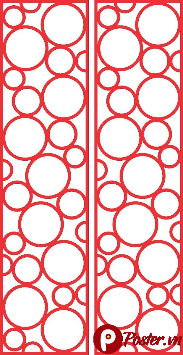 Vách CNC hoa văn tròn vector