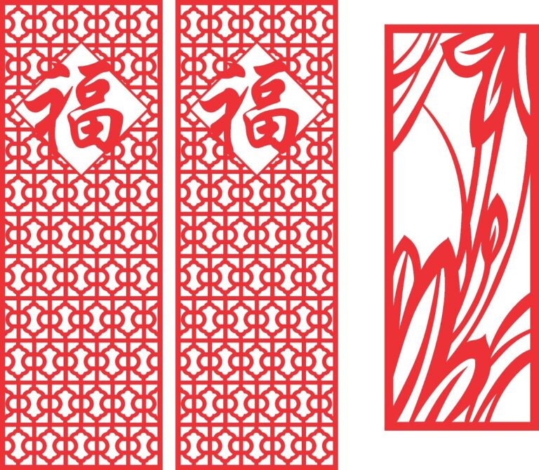 Vách ngăn chữ Phúc cắt CNC