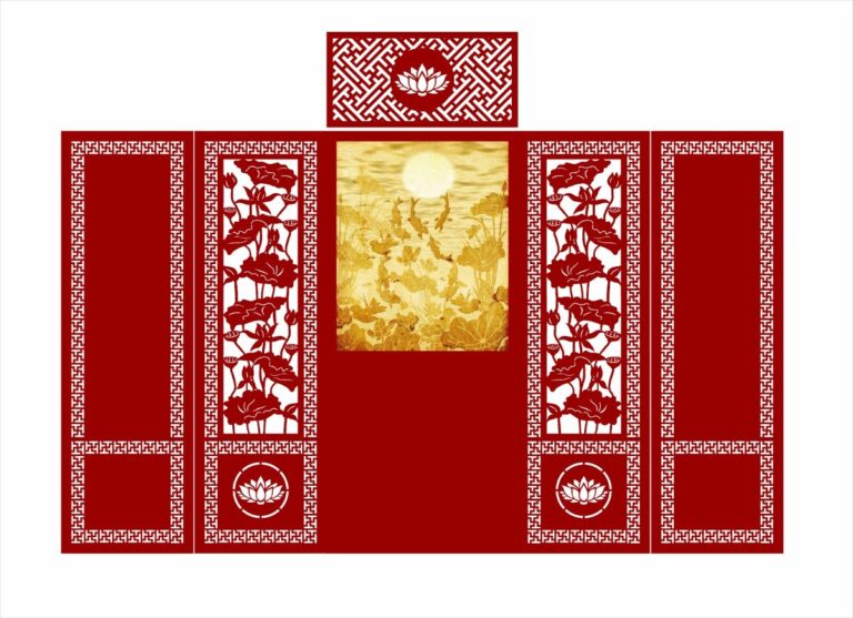 Vách ngăn CNC phòng thờ