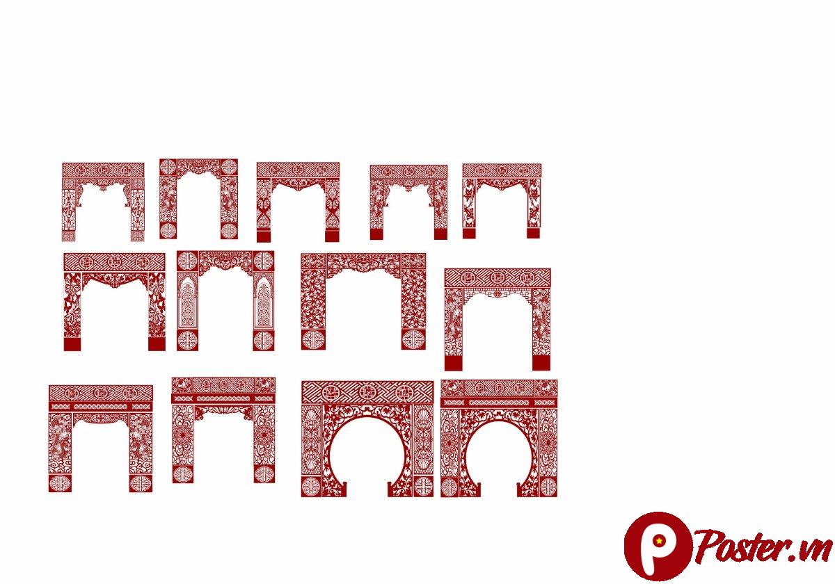 Vách ngăn CNC phòng thờ vector