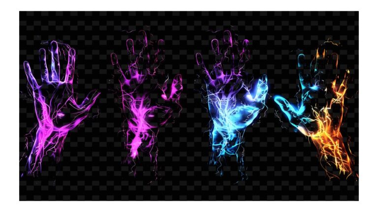 Vector bàn tay hiệu ứng ánh sáng